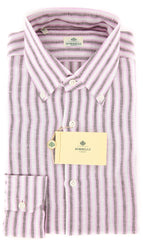 Borrelli Pink Striped Shirt - Extra Slim - 15.75/40 - (EV175RALPH)