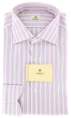 Luigi Borrelli Pink Striped Shirt - Extra Slim - 15.75/40 - (EV1814RIO)
