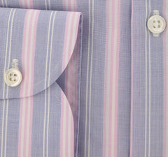 Luigi Borrelli Blue Striped Cotton Shirt - Extra Slim - (YQ) - Parent