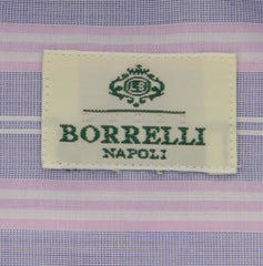 Luigi Borrelli Blue Striped Cotton Shirt - Extra Slim - (YQ) - Parent