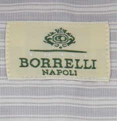 Borrelli Light Gray Striped Shirt - Extra Slim - 16/41 - (EV2134QUINTO)