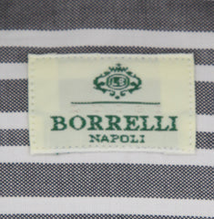 Borrelli Gray Striped Shirt - Extra Slim - 15.75/40 - (EV65090GIANNI)