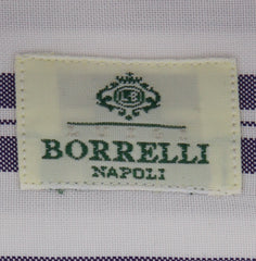 Borrelli Purple Striped Shirt - Extra Slim - 15.5/39 - (EV65180GIANNI)