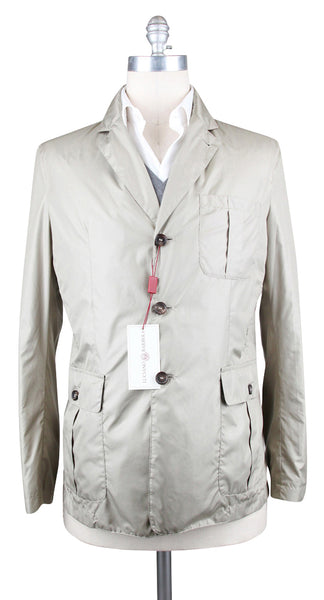 Luciano Barbera Beige Solid Jacket - Size 38 (US) / 48 (EU) - (11106813X1)