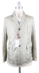 Luciano Barbera Beige Solid Jacket - Size 42 (US) / 52 (EU) - (11106813X1)