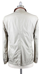 Luciano Barbera Beige Solid Jacket - Size 42 (US) / 52 (EU) - (11106813X1)