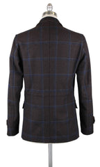 Luciano Barbera Brown Wool Plaid Jacket - 40/50 - (1110740005415)