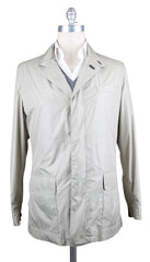 Luciano Barbera Beige Solid Jacket - Size 40 (US) / 50 (EU) - (11121913)