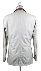 Luciano Barbera Beige Solid Jacket - Size 44 (US) / 54 (EU) - (11121913)