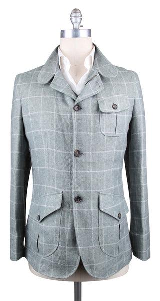 Luciano Barbera Green Window Pane Jacket - 40/50 - (111431)