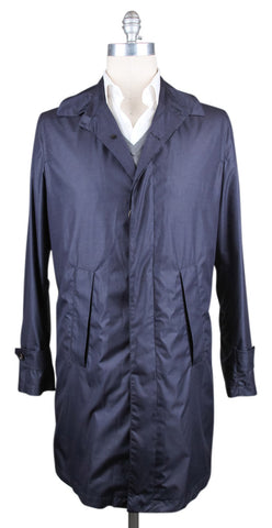 Luciano Barbera Navy Blue Raincoat - 40 US / 50 EU