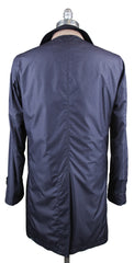 Luciano Barbera Navy Blue Water Proof Raincoat - 40/50 - (117021)
