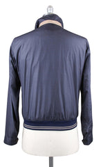 Luciano Barbera Navy Blue Plaid Jacket - Size 40 (US) / 50 (EU) - (118026)