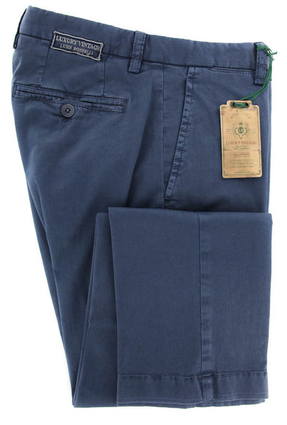Luigi Borrelli Navy Blue Pants - Extra Slim - 36/52 - (10SLIMCERNP012)