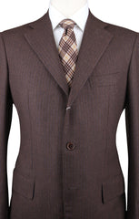 Orazio Luciano Brown Wool Suit - 40/50 - (FINTO3BOTTONI/R7)