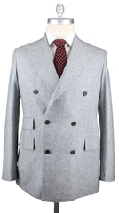 Orazio Luciano Light Gray Flannel Suit - Double Breasted - 46/56