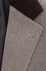 Orazio Luciano Beige Wool Solid Coat - 3 Button - Size M (US) / 50 (EU)