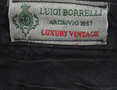 Luigi Borrelli Navy Blue Solid Pants - 38/54 - (10SLIMCERN/LDY/NAVY)