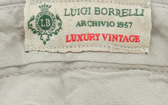 Luigi Borrelli Beige Solid Pants - 38/54 - (10SLIMCERN/LDY/SABBIA)