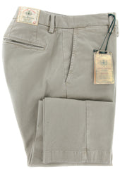 Luigi Borrelli Beige Solid Pants - 32/48 - (10SLIMCERN/LDY/TENDA)