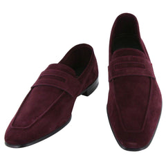 Max Verre Burgundy Red Shoes - Penny Loafers - 7/6 - (MV116LOAFER)