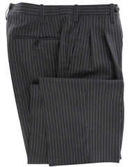 Kiton Gray 100% Cashmere Suit - Light Gray Striped - 44/54