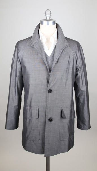 Kiton Gray Nail Head Jacket - 4 Button - 38/48 - (UG0CP04/7F3007)