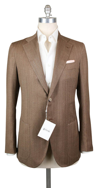 Orazio Luciano Brown Wool Solid Sportcoat - 40/50 - (2BOTTONI5330)