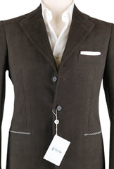 Orazio Luciano Brown Cotton Solid Sportcoat - 38/48 - (182603)