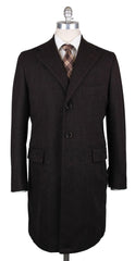 Orazio Luciano Brown Herringbone Coat - (3BTNCOAT8472) - Parent