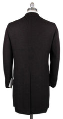 Orazio Luciano Brown Herringbone Coat - (3BTNCOAT8472) - Parent