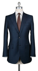 Orazio Luciano Dark Blue Wool Solid Suit - (AU2BOTTONI250080) - Parent