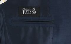 Orazio Luciano Dark Blue Wool Solid Suit - (AU2BOTTONI250080) - Parent