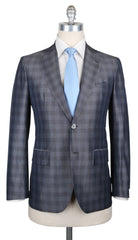 Orazio Luciano Dark Gray Wool Blend Plaid Suit - (OL1016173) - Parent