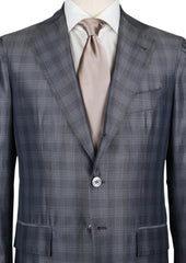 Orazio Luciano Dark Gray Wool Blend Plaid Suit - (OL104174) - Parent