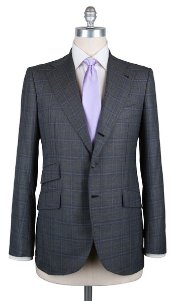 Orazio Luciano Gray Wool Plaid Suit - (FINTO3B843269R7) - Parent