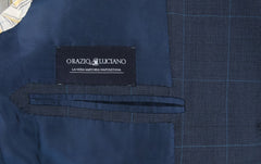 Orazio Luciano Blue Wool Plaid Suit - (AUSUIT3BX7) - Parent