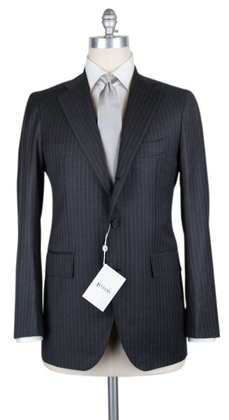 Orazio Luciano Gray Wool Striped Suit - 40/50 - (FINTO3BOT5105007L)