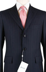 Orazio Luciano Navy Blue Wool Striped Suit -  42/52 - (FINTO3BOT74975)