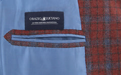 Orazio Luciano Orange Wool Plaid Sportcoat - (OLSPTCHKR6X11) - Parent