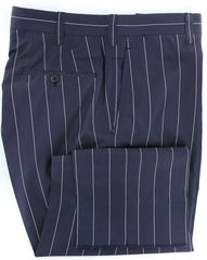 Orazio Luciano Navy Blue Silk Striped Suit - (OLBLUX9STR) - Parent