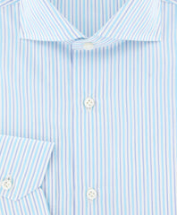Sartorio Napoli Light Blue Striped Shirt - Slim - (SA-C2STRX16) - Parent
