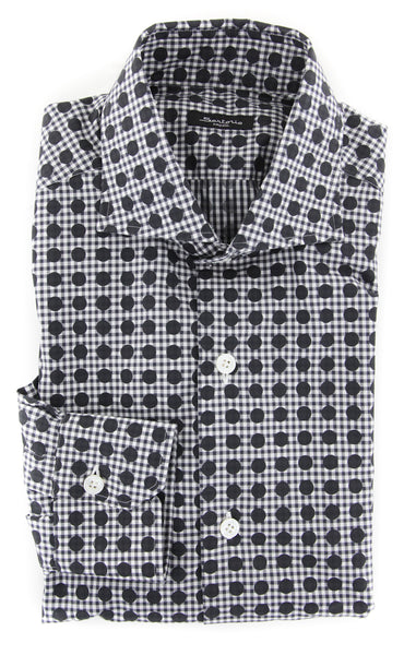 Sartorio Napoli Black Polka Dot Shirt - Slim - (SA-FNCYX5) - Parent