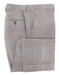 Sartorio Napoli Light Brown Wool Window Pane Suit - (SA919172) - Parent