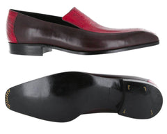 Saint Crispin's Red Ostrich Shoes - 9 D/8 F - (557STRNAT611)