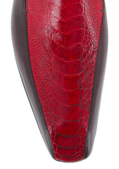 Saint Crispin's Red Ostrich Shoes - 9 D/8 F - (557STRNAT611)