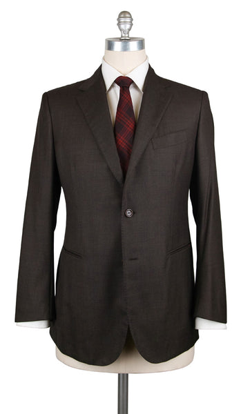 Stile Latino Brown Super 120's Solid Suit - (VAULUCA30B0M30) - Parent