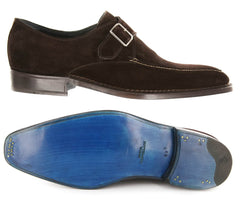 Sutor Mantellassi Brown Suede Shoes - Monk Straps - 12/11 - (1051MORO)