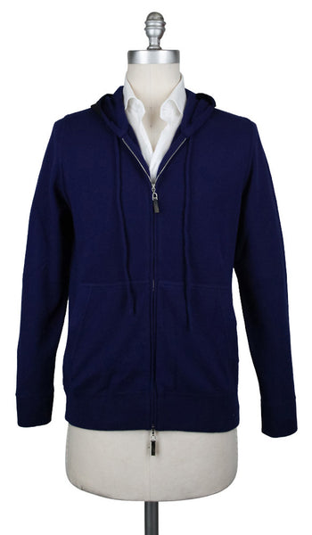 Svevo Parma Blue Cashmere Sweater - Hood - (SV-AI14-V15C) - Parent