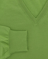 Svevo Parma Green Sweater - V- Neck - Size L (US) / 52 (EU) - (0671SA9X48)
